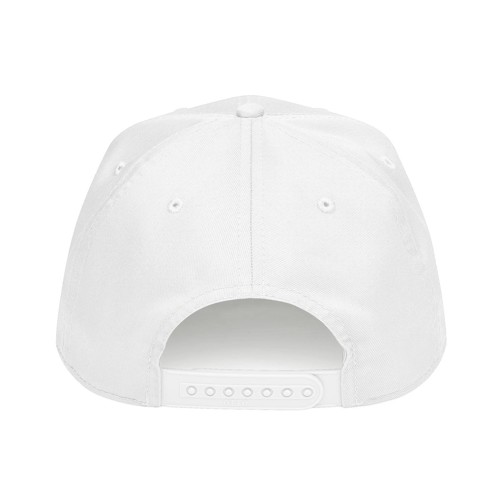 Billionaire Saints White Mid Profile Baseball Cap Retro Script Trucker Hat