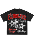Billionaire Saints Sacred Angel Black Tee